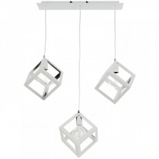 Φωτιστικό Κρεμαστό 3xE27 230V σε Ράγα Λευκό 4400-3-WH